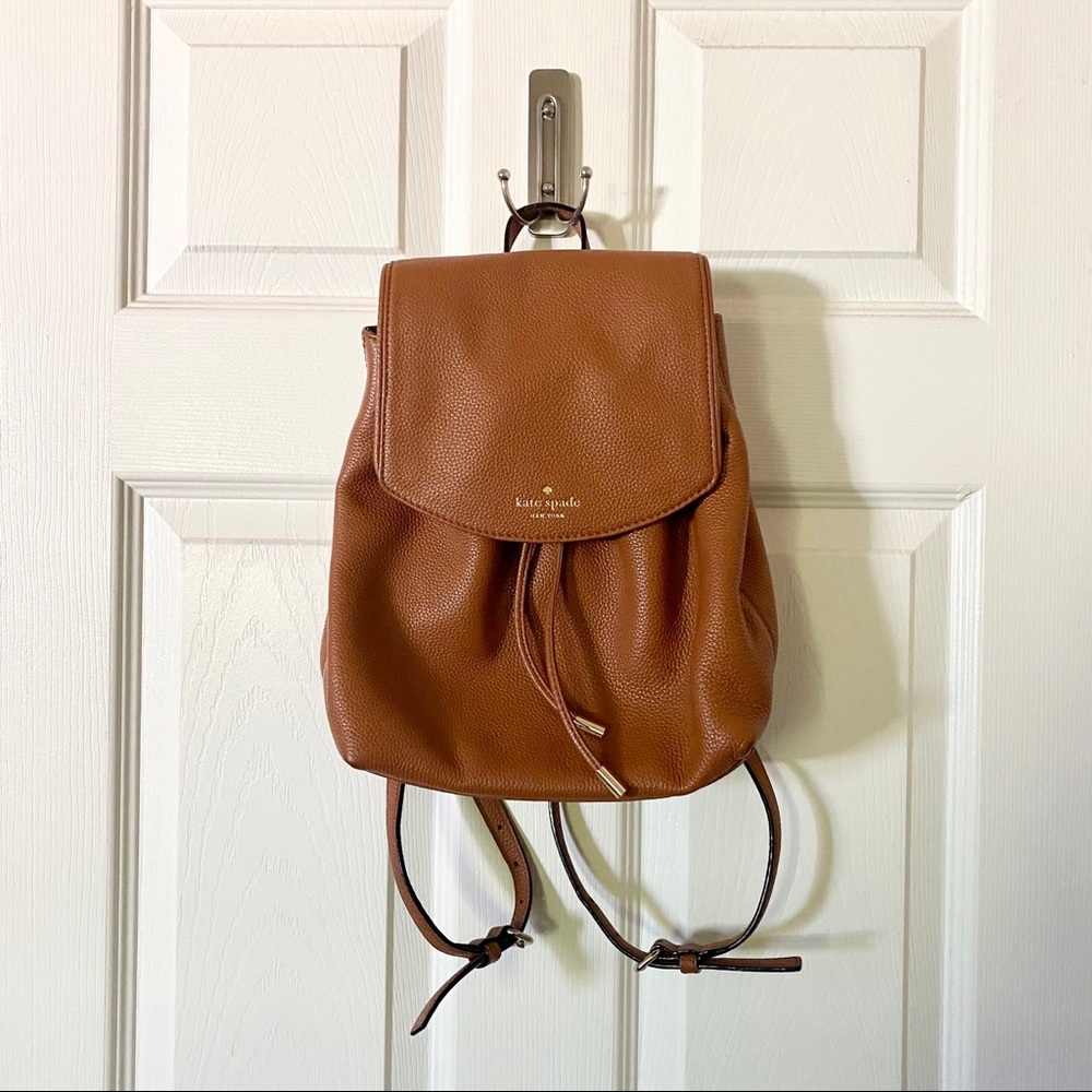 Kate Spade Leather Drawstring Mini Backpack